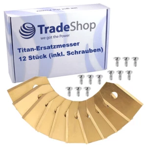 12x Titan Ersatzmesser inkl. Schrauben für Gardena Sileno Smart, Sileno 250 500 - Bild 1 von 6