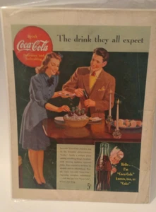 Anuncio de revista página completa Coca-Cola The Drink They All Expect Party Copyright 1942 - Imagen 1 de 3