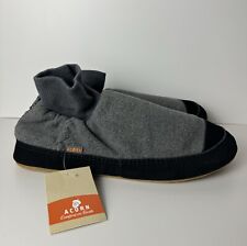 Acorn Mens Polar Pair Ankle Fleece Slipper Sock Dark Charcoal Sz 10.5-11.5 NWT