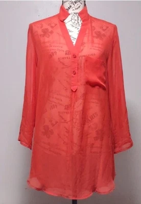 Prendas para el torso Bobby Brooks cuello en V coral manga larga talla M Foto 1 de 4