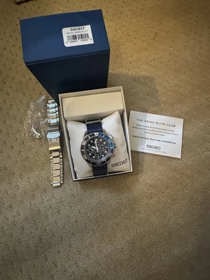 SEIKO V175 Quartz Solar Chronograph Diver's Watch Model SSC017 With Box & Papers - Image 1 of 4
