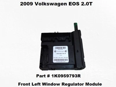 1K0959793R 09 VW EOS 2.0T Front Left Driver Side Window Regulator Motor Module - Image 1 of 4