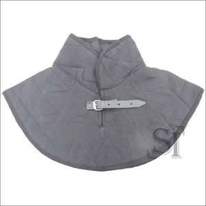 Cotton Armor Padding Battle Warrior Gambeson Collar Medieval Garment - Gray - Picture 1 of 4