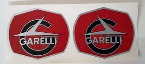 COPPIA ADESIVI STICKERS LOGHI MOTORE GARELLI AD990018 - Picture 1 of 1