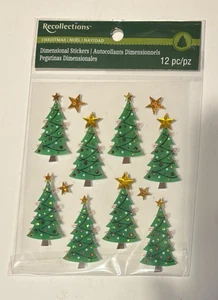 Erinnerungen Weihnachten Sammelalbum Aufkleber - Neu im Paket - Weihnachtsbäume - Bild 1 von 4