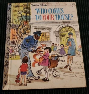 Who Comes to Your House? by Margaret Hillert 1973 A Little Golden Book - Picture 1 of 4