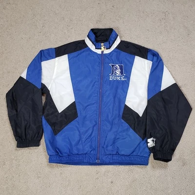 Chaqueta cortavientos vintage Starter Duke Blue Devils juvenil grande con cremallera (¿para hombre XS?) Foto 1 de 4