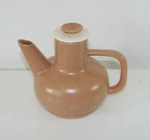 Caffettiera da tè in ceramica California con coperchio A C Davey artigianale marrone maculato - Foto 1 di 9