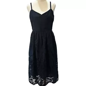 Gorman | Satellite Midi Navy Dress | Size: 8 | Fully Lined, Cotton - Picture 1 of 13