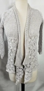 Eight Eight Eight Womens Knit Cardigan Size Medium Cotton Stretch - Picture 1 of 6