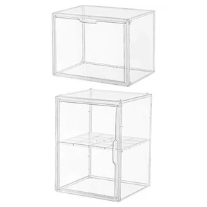 Clear Purse Storage Box Stackable Storage Box Display Case With Magnetic Door - Picture 1 of 15