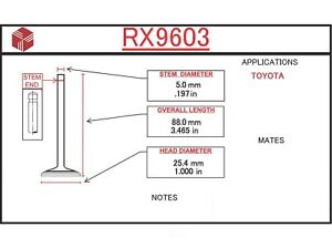 Engine Exhaust Valve ITM RX9603