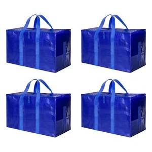 4/6/10 Pack Extra Large Moving Bags Heavy-Duty Storage Tote Moving Boxes Blue - Picture 1 of 17