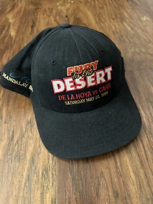 Chapéu vintage 1989 Oscar De La Hoya Carr Fury in the Desert Las Vegas luta boxe - Imagem 1 de 4