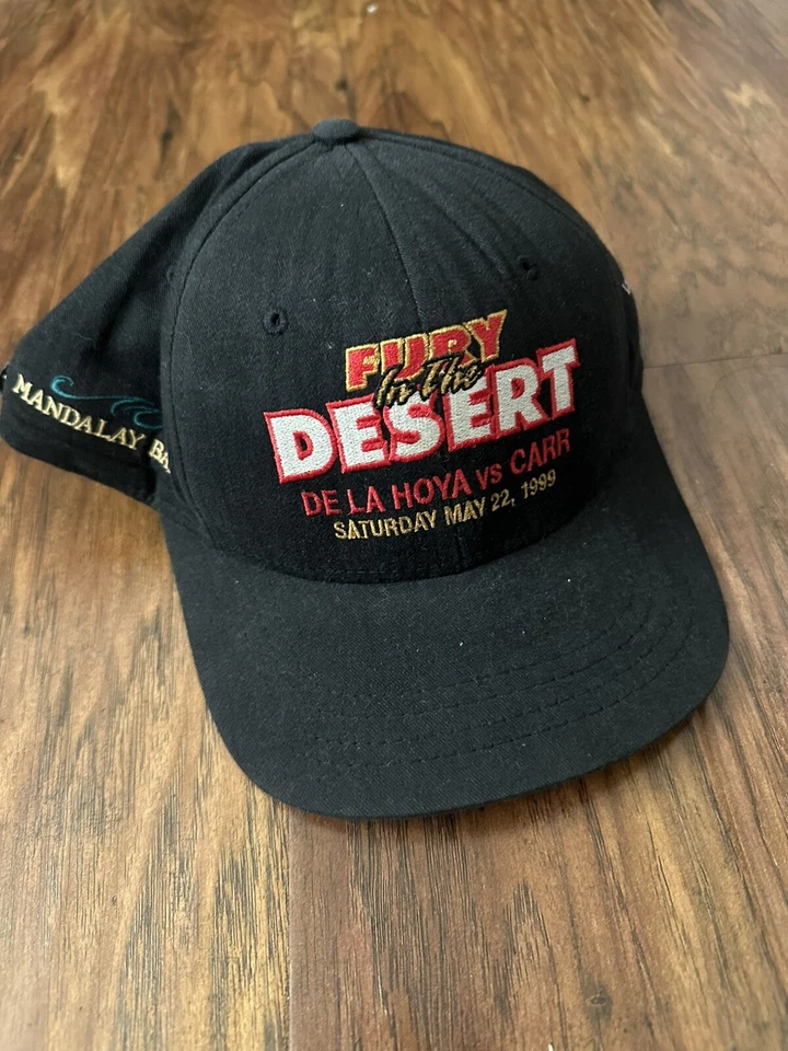 De colección 1989 Oscar De La Hoya Carr Sombrero Furia en el Desierto Las Vegas Lucha Boxeo Foto 1 de 4