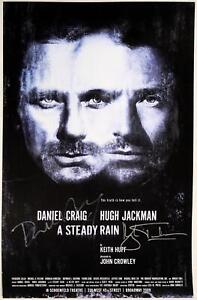 Daniel Craig, Hugh Jackman Signed A STEADY RAIN Poster
