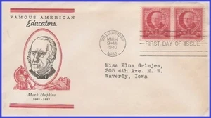 USA3 # 870 ADDR LINPRINT FDC STR2 Mark Hopkins - Imagen 1 de 1