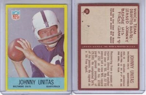 1967 Philadelphia Football Card # 23 Johnny Unitas Baltimore Colts GOOD - Picture 1 of 1