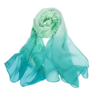 Lightweight Floral Scarf Women Sheer Fashion Shawl Wrap Pattern Print Scarves - Picture 1 of 4