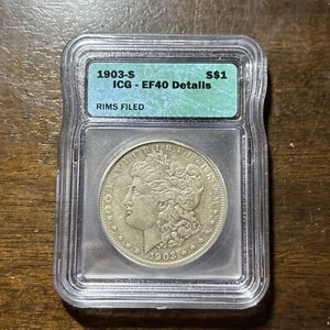1903-S Morgan Silver Dollar Coin ICG EF40  - Picture 1 of 2