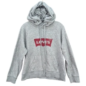 Levi's Men's Hooded Pullover Sweatshirt Top Logo Pockets Cotton Gray Size L - Bild 1 von 12