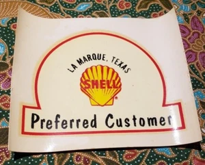 Vintage water decal slide Shell Preferred Customer RARE La Marque TX  - Picture 1 of 4