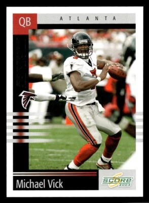 2003 Score #154 Michael Vick Scorecard #/500 - Image 1 of 2