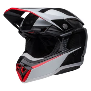 2023 CASCO BELL MOTO 10 CARBONO PINZAS ESFÉRICAS RENEN CRUX 2 NEGRO BLANCO NUEVO MX - Imagen 1 de 9
