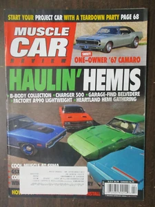 MUSCLE CAR REVIEW MAGAZINE FEBRUARY 2010 HEMIS FACTORY A990 CHARGER 500 B-BODY - Picture 1 of 2