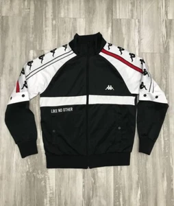 Kappa Men's Full Zip Track Jacket Size Small Black And White - Picture 1 of 15