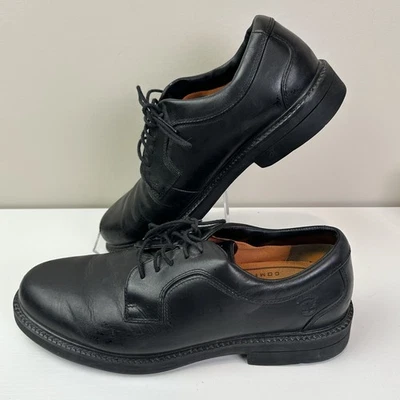 Timberland 男式黑色防水皮革牛津鞋舒适系带鞋 US 9.5 M — 第 1/4 张图片