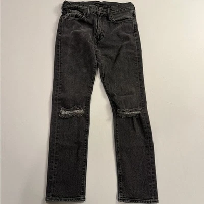 Levi's 501 Men's Jeans Dark Wash Distressed Ripped Size 30x30 - Image 1 of 4