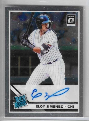 2019 PANINI DONRUSS OPTIC ELOY JIMENEZ ON CARD RATED ROOKIE RC AUTO - Image 1 of 2