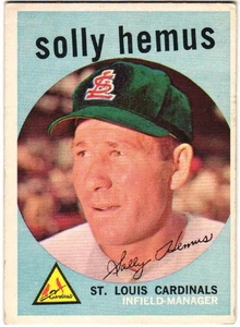 Topps Solly Hemus 1959 #527 alto# en muy buen estado+ - Imagen 1 de 2