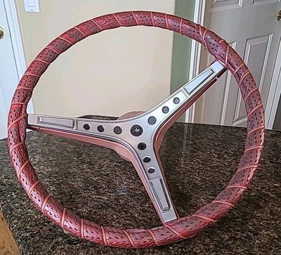 Volante AMC AMX JAVELIN 1968 1969 OEM rojo necesita restauración Foto 1 de 4