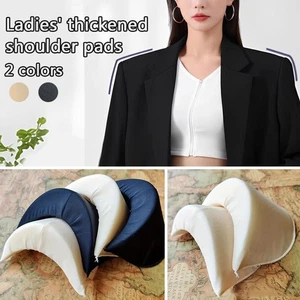 1 Pair Shoulder Pads Sewing Foam Pads Set-in Sponge Shoulder Pad Enhancer New * - Picture 1 of 20