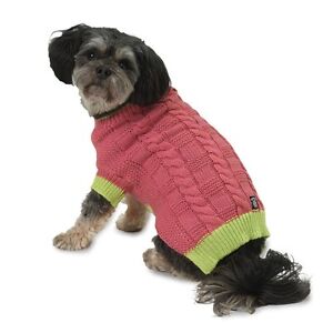 Cody's Pink Chunky Cable Dog Sweater