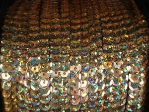 Stranded/String 6mm Cup Laser Sequins 5m Soft Gold Embellishment  - Picture 1 of 1