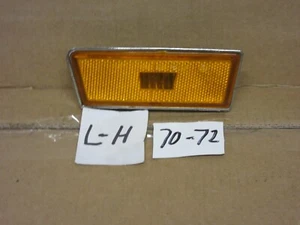 70-72 Corvette Left Front Side Marker Light Amber Lamp Drivers Chrome Original - Picture 1 of 2