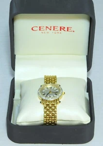Beautiful Cenere Gold Tone Crystal Swiss Parts Mov't Watch BW 216 New in Box - Picture 1 of 7