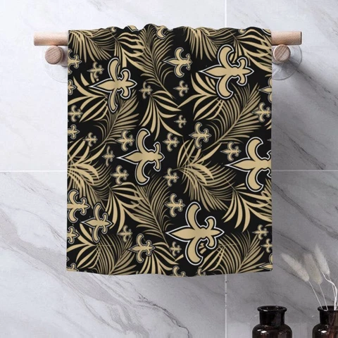 New Orleans Saints Face Wash Cloth Travel Towel 27.5×16in Soft Beach Towel Cover
