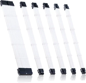 Clovertale Braided ATX Sleeved Cable Extension Kit for Power Supply Cable Kit - Picture 1 of 12