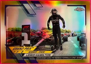 Tarjeta paralela Hamilton Topps Fórmula 1 2021 cromada #143 dorada/púrpura - Imagen 1 de 2