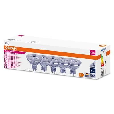 5er-Pack OSRAM PARATHOM MR16 20 36 ° 2.6W GU5.3 Spot, Strahler 230lm 2700K warmw - Bild 1 von 2