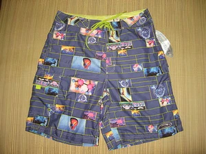 #6471 TIME TO SURF! NEW NWT SIDEOUT BOARD SHORTS MEN'S 34 - Picture 1 of 2