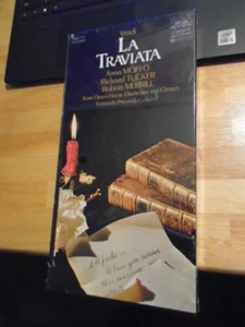 SEALED RARE OOP Verdi CASSETTE TAPE BOX SET La Traviata opera Moffo Tucker 1977 - Picture 1 of 2