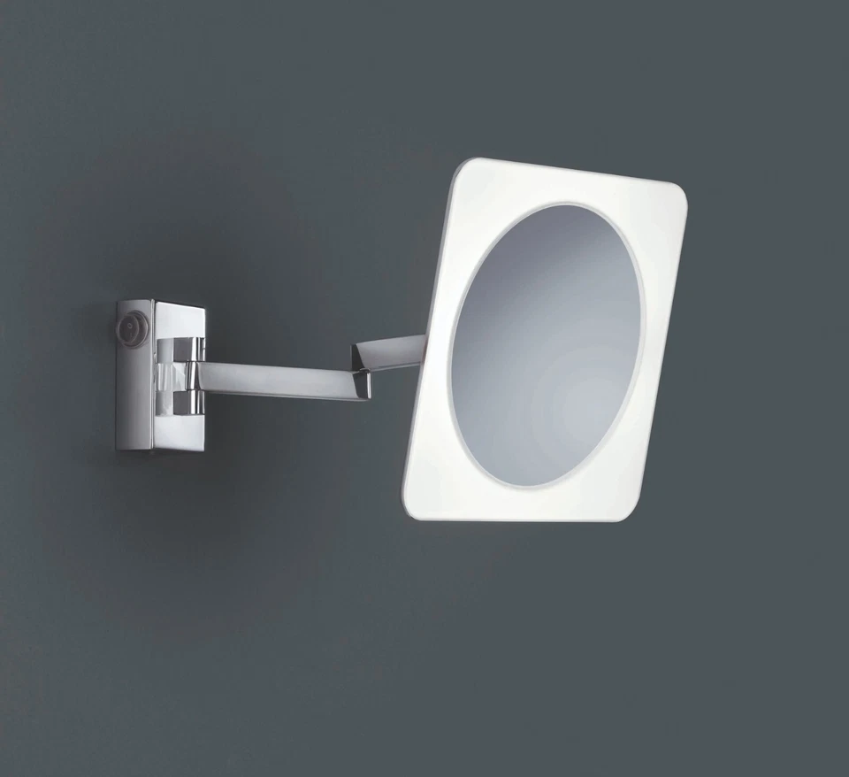 Trio Spiegel mit Beleuchtung schwenkbar IP44 3,3W Wandlampe Neu - Bild 1 von 1