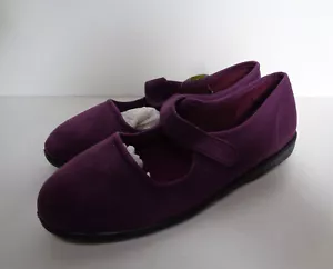 Freestep Ladies New Burgundy Touch Fasten Orthopaedic Womens Slippers UK Size 7 - Picture 1 of 8