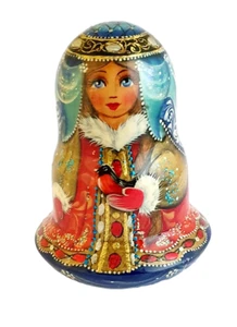 Culbutos - Bambola Russa Con Campanello - Ragazza Di Neve - Pavlova - Picture 1 of 3