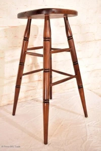 Wunderschöne Barhocker / Hocker / Holzhocker / Verstrebungen / gedrechselt / mas - Bild 1 von 24